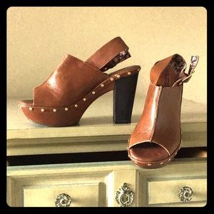 Platform Mules/Sandals Size 9